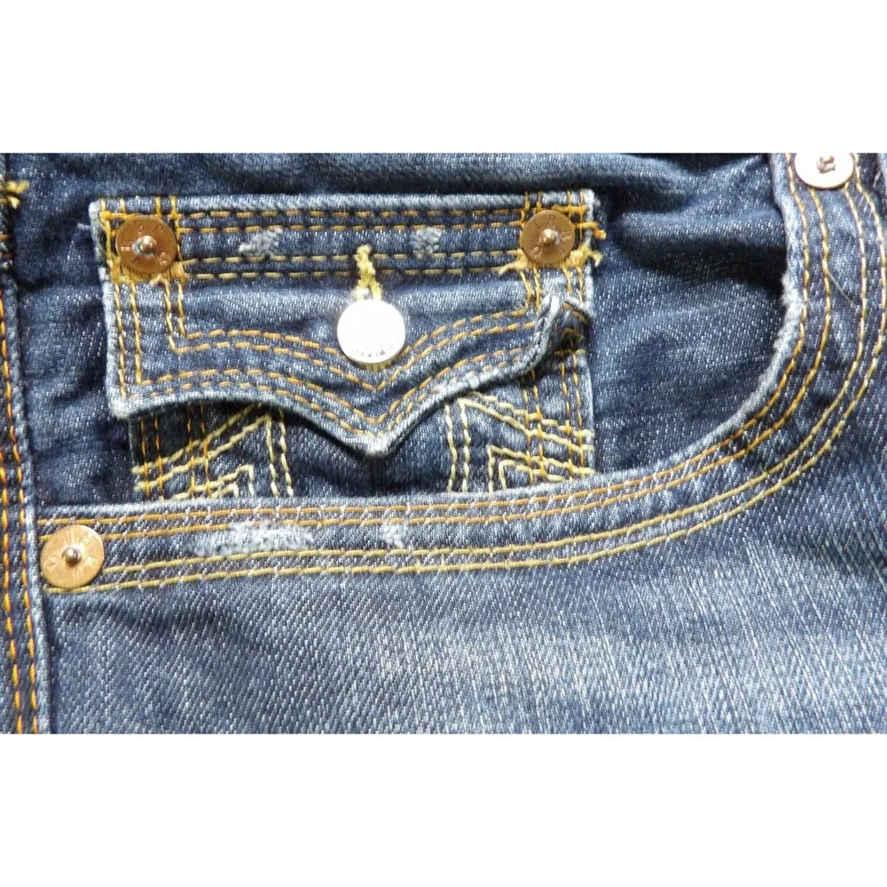VTG Y2K True Religion World Tour Men 42 Section Straight USA Flap Pocket Jeans